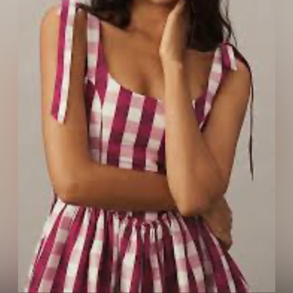 Louise New York Marie Tie-Strap Corset Taffeta Maxi Dress sz S NWT - Picture 5 of 10